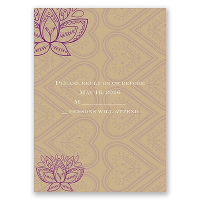Lotus Dream - Amethyst - Response Card and Envelope