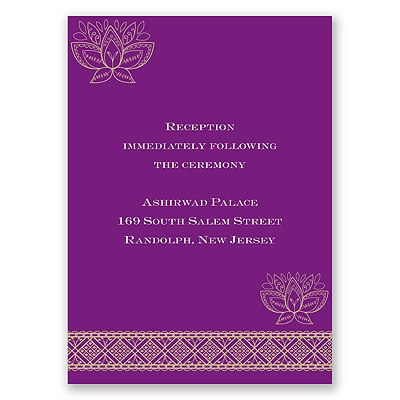Lotus Dream - Amethyst - Reception Card