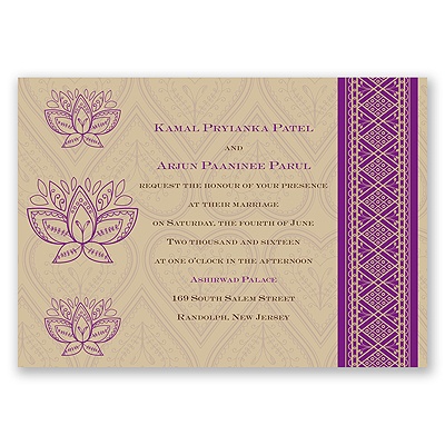 Lotus Dream - Amethyst - Invitation