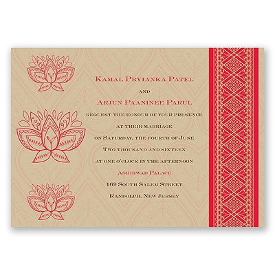 Lotus Dream - Cherry - Invitation