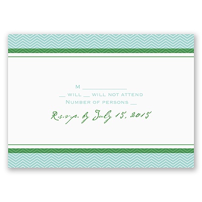 World of Romance - Aqua - Response Card and Envelope