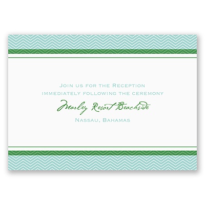 World of Romance - Aqua - Reception Card
