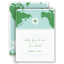 World of Romance - Aqua - Save the Date Card