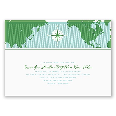 World of Romance - Aqua - Invitation