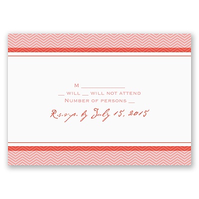 World of Romance - Melon - Response Card and Envelope