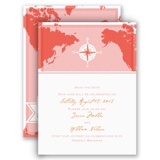 World of Romance - Melon - Save the Date Card