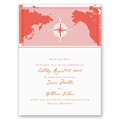 World of Romance - Melon - Save the Date Card