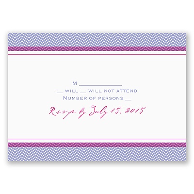 World of Romance - Orchid - Response Card and Envelope
