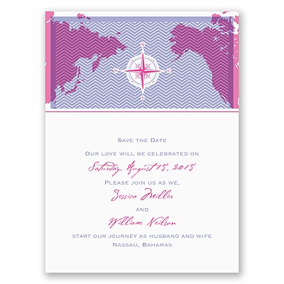 World of Romance - Orchid - Save the Date Card
