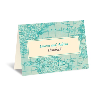 Classic Map - Note Card and Envelope