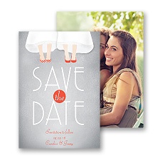 Dancing Shoes - Mrs and Mrs - Save the Date Card