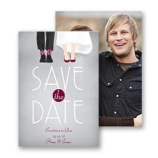 Dancing Shoes - Mr and Mrs - Save the Date Card