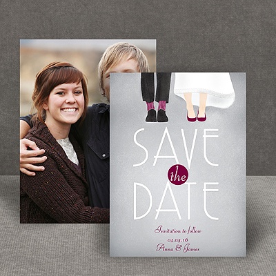 Dancing Shoes - Mr and Mrs - Save the Date Card
