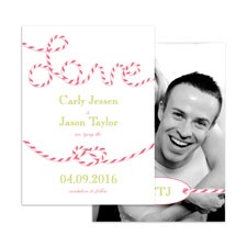 En-Twined in Love - Posie Pink - Save the Date Card