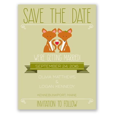 Foxy - Save the Date Card
