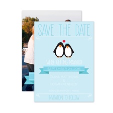 Penguin Pair - Save the Date Card