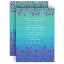 Henna Floral - Peacock - Invitation