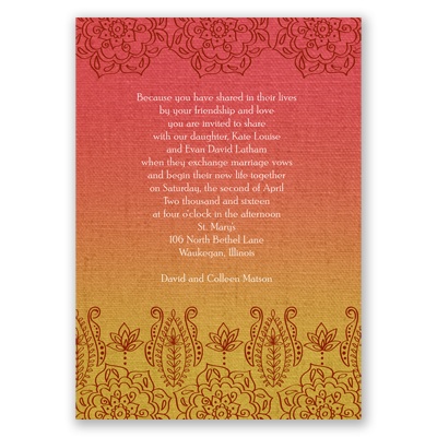 Henna Floral - Tango - Invitation