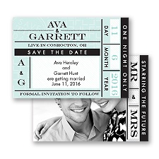 Ticket to Love - Save the Date Card