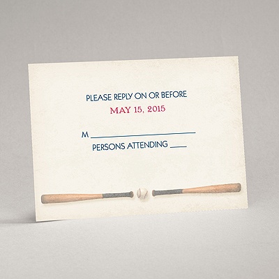 Love for Baseball - Response Card and Envelope