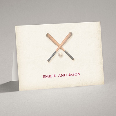 Love for Baseball - Note Card and Envelope