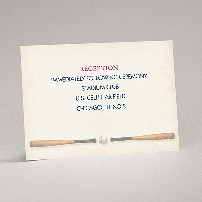 Love for Baseball - Reception Card