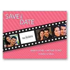 In Pictures - Posie Pink - Save the Date Card
