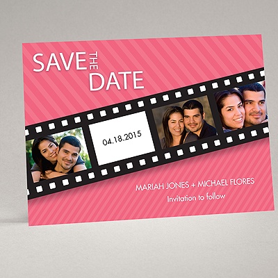 In Pictures - Posie Pink - Save the Date Card