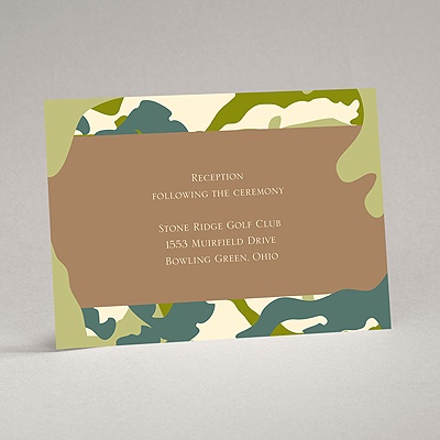Romantic Camo - Moss Green - Reception Card
