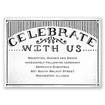 Chalkboard Sketch - Reception Card