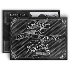 Chalkboard Sketch - Save the Date Card