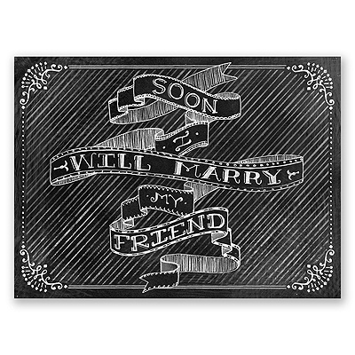 Chalkboard Sketch - Save the Date Card