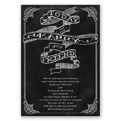 Chalkboard Sketch - Invitation