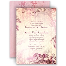 Antique Charm - Cotton Candy - Invitation