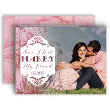 Antique Charm - Cotton Candy - Save the Date Card