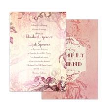 Antique Charm - Cotton Candy - Vow Renewal Invitation