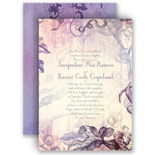 Antique Charm - Lavender - Invitation