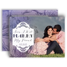 Antique Charm - Lavender - Save the Date Card
