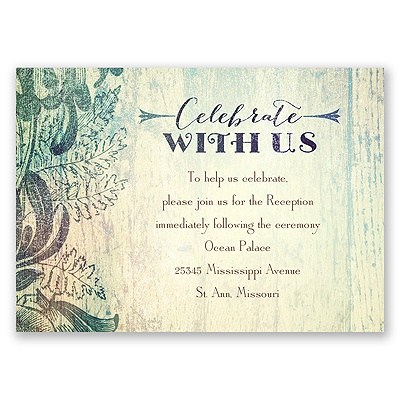 Antique Charm - Surf - Reception Card