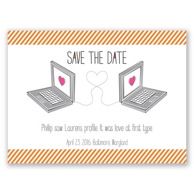 Online Romance - Save the Date Card