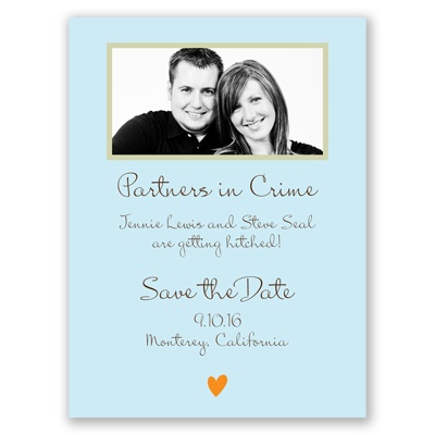 Partners in Crime - Save the Date Card
