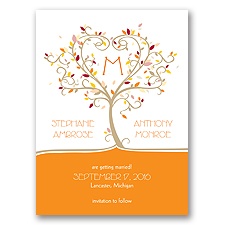 Autumn Flourish - Save the Date Card