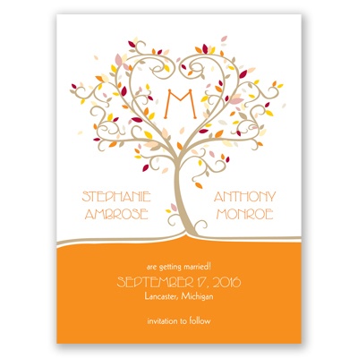 Autumn Flourish - Save the Date Card