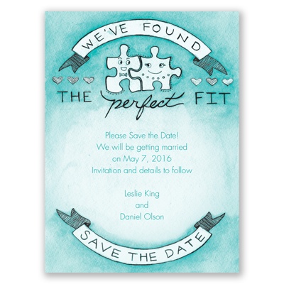 The Perfect Fit - Save the Date Card