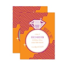 The Ring - Deep Orange - Bachelorette Party Invitation