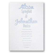 Big Names - White - Featherpress Invitation