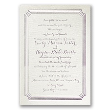 Layered Frame - Ecru - Featherpress Invitation