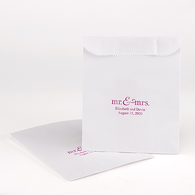 Personalized Bags   on Reception Accessories    Favors    White Cake Bags   Personalized