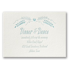Natural Love - Ecru - Featherpress Reception Card