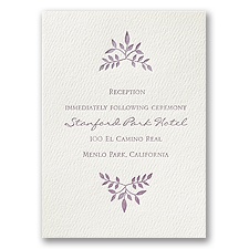 Forever Joined - Ecru - Featherpress Reception Card